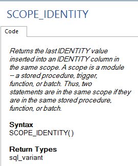 SCOPE IDENTITY